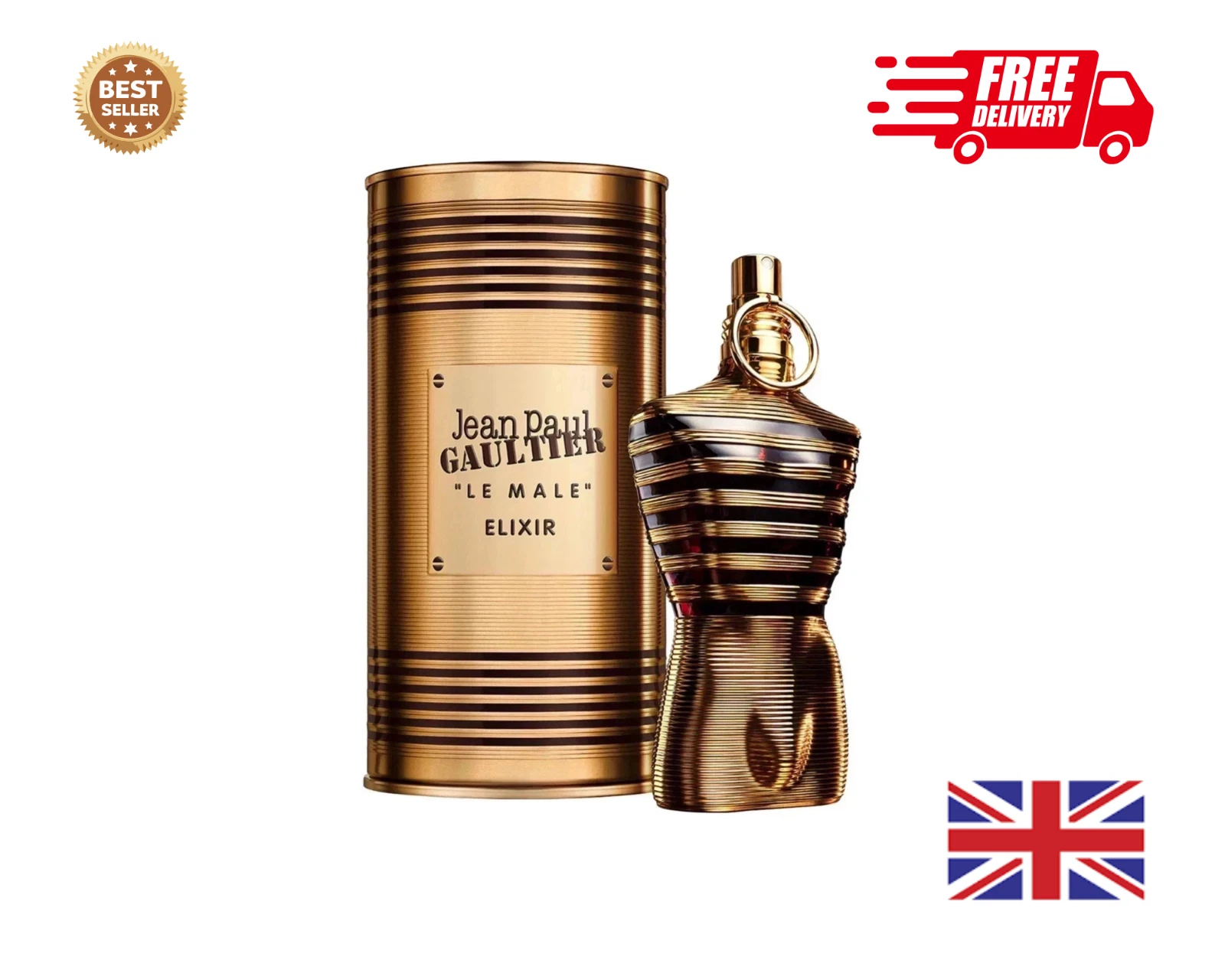 s-l1600 Jean Paul Gaultier Le Male Elixir 4.2 oz / 125 ml Eau de Parfum (TIN) - Image 1